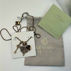 Kendra Scott Charms Collection Bronze Necklace 4 Snap Charms Key Flower Stars